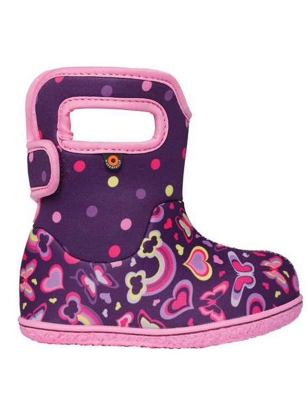 BOGS Baby Rain Boots Velcro Toddler Size 6 Butterfly Rainbow NEW
